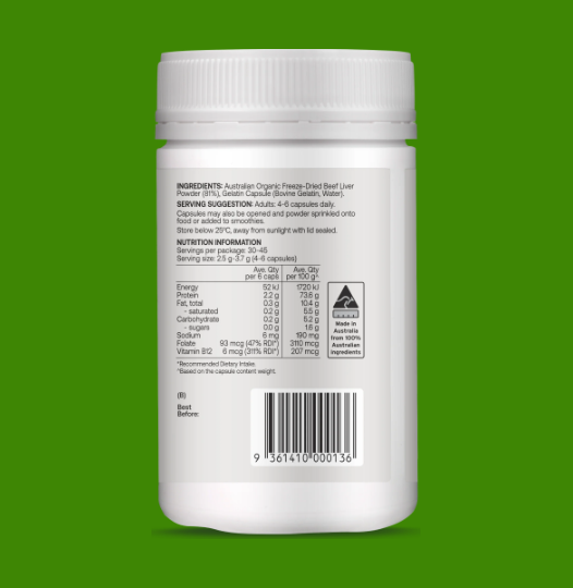 Best Of The Bone Organic Beef Liver Capsules