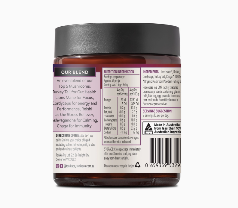Tonika 5 Mushroom Powder