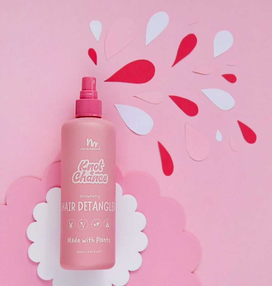 No Nasties Natural Plant Based Hair Detangler in Strawberry