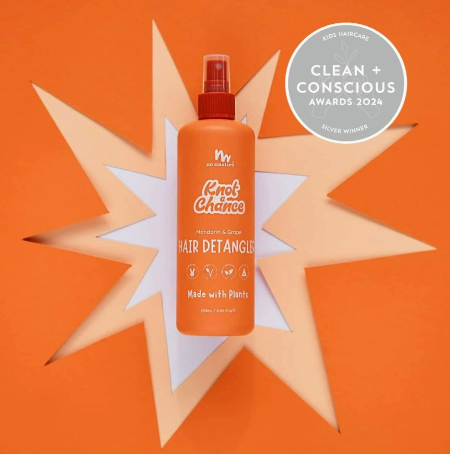 No Nasties Natural Plant Based Hair Detangler in Mandarin & Grape