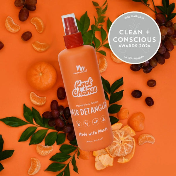No Nasties Natural Plant Based Hair Detangler in Mandarin & Grape