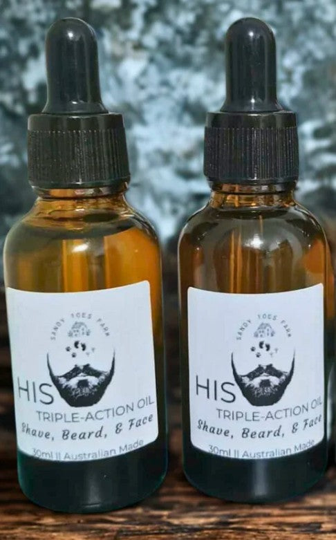 Sandy Toes Farm His Triple Action Oil