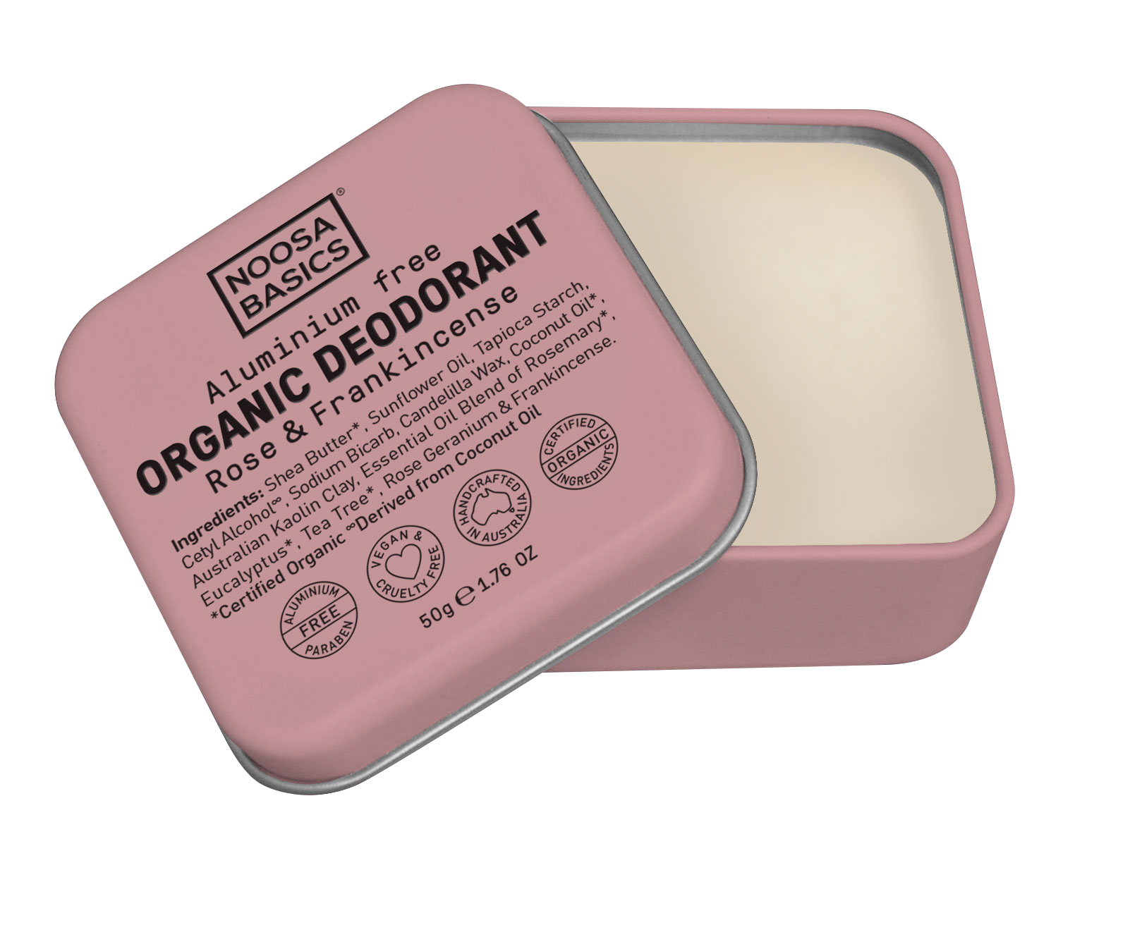 Noosa Basics Deodorant Tin - Rose & Frankincense