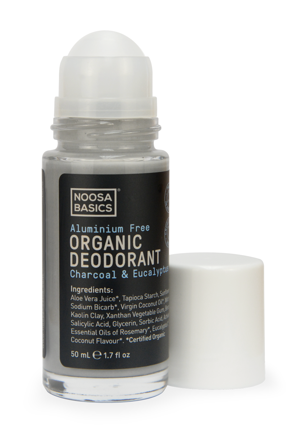 Noosa Basics Roll On Deodorant - Charcoal & Eucalyptus