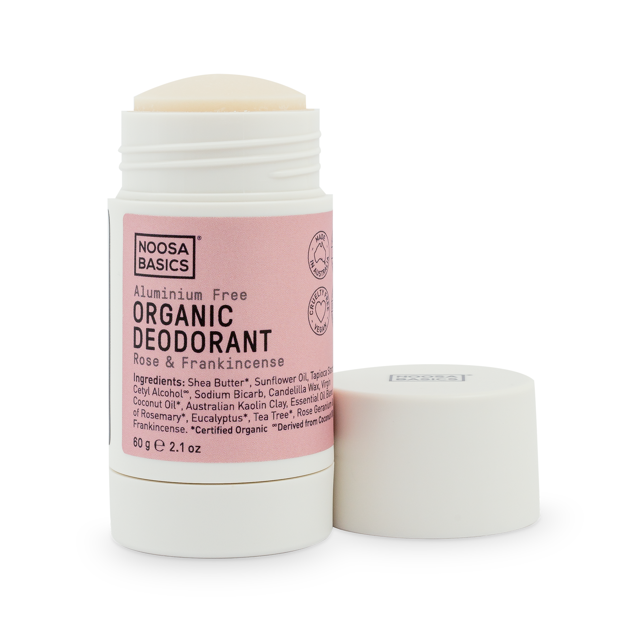 Noosa Basics Deodorant Stick - Rose & Frankincense