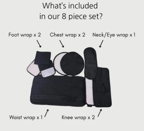 A Better 8 Piece Organic Cotton Castor Oil Wraps Pack