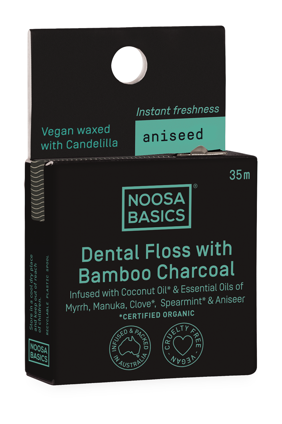 Noosa Basics Dental Floss with Bamboo Charcoal - Aniseed 35m