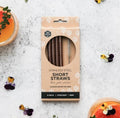 Ever Eco Rose Gold Short Straws Straight 4 Pack