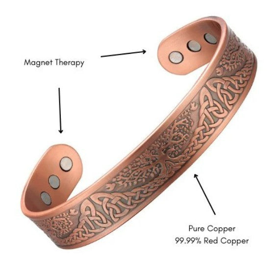 A Better Pure Copper Magnetic Therapy Bracelet - Tree Of life