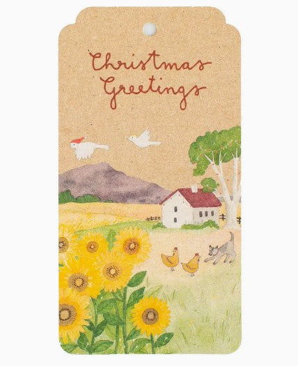Sow 'n Sow Gift Tag 10pk - Christmas Sunflowers