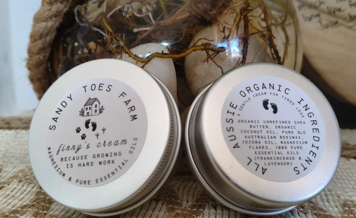 Sandy Toes Farm Finny's Cream - Kids Magnesium Growing Pain Relief